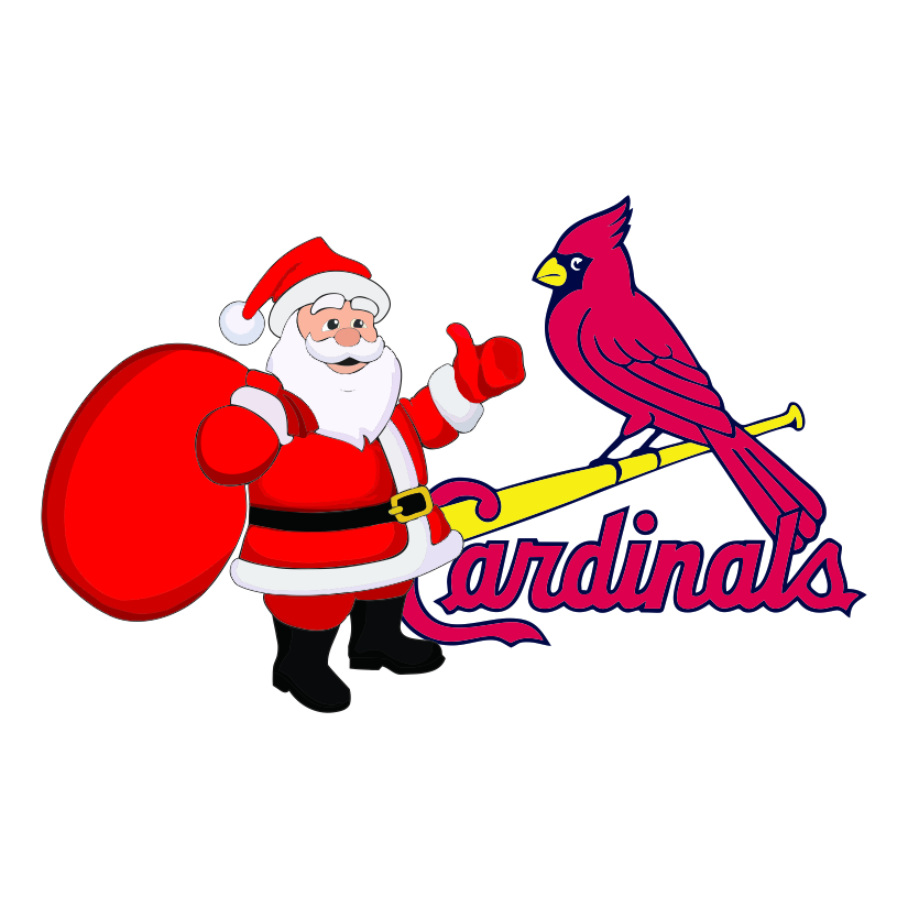 St. Louis Cardinals Santa Claus Logo iron on paper